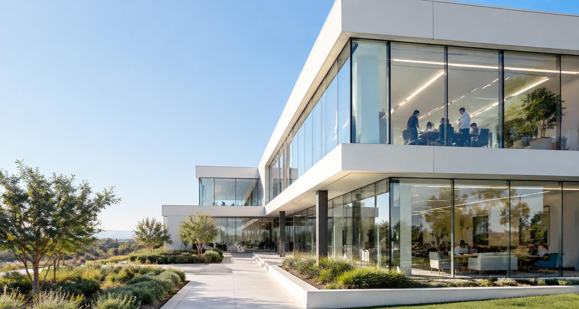 Illustrative modern collaborative workspace